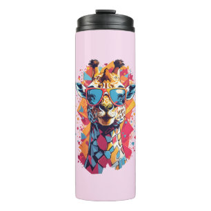 Bouteilles Isothermes Portrait de girafe de style graffiti-58567