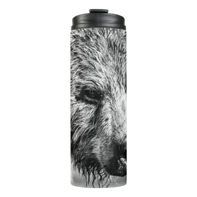 Bouteilles Isothermes Portrait d'ours grizzli (Devant)
