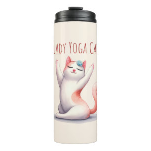 Bouteilles Isothermes Pose de Yoga Chat - Lady Yoga Chat