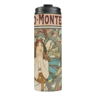 Bouteilles Isothermes Poster Mont-Carlo vintage par Alphonse Mucha