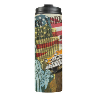 Bouteilles Isothermes Poster vintage de New York.