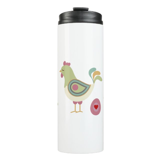 Bouteilles Isothermes Poulet Et Oeuf Mignons (Devant)