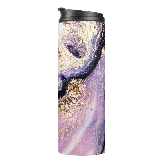 Bouteilles Isothermes Pouple et Or Agate Galaxy Thermal Tumbler (Tourné sur la droite)