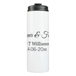 Bouteilles Isothermes Pour toujours & à jamais ajouter nom couple date a