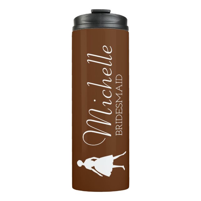 Bouteilles Isothermes Poussée rose Personnalisée Poussée Thermique (Devant)