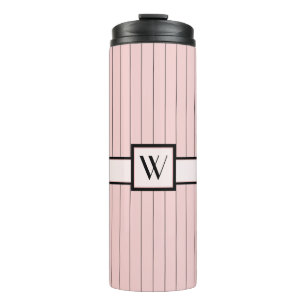Bouteilles Isothermes Poussière thermale rose avec rayures noires