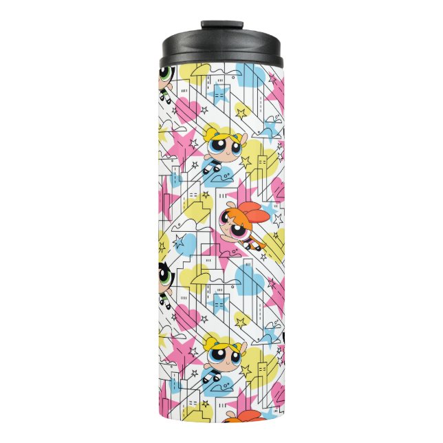 Bouteilles Isothermes Powerpuff Girls Townsville Pattern (Devant)
