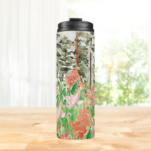 Bouteilles Isothermes Prairie Florale de Fleurs Sauvages Aquarelle