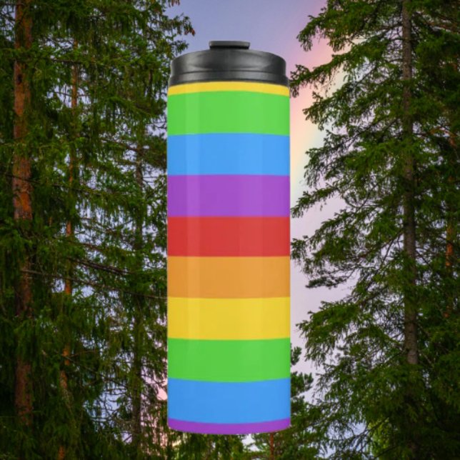 Bouteilles Isothermes Pride Power : Drapeau Arc-en-Ciel (Créateur téléchargé)