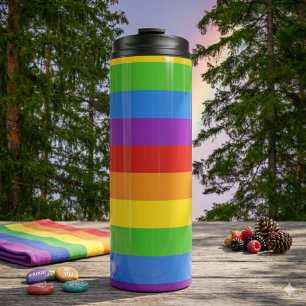 Bouteilles Isothermes Pride Power : Drapeau Arc-en-Ciel