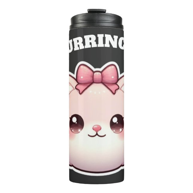 Bouteilles Isothermes Princesse Féline Design Rose Bow (Devant)
