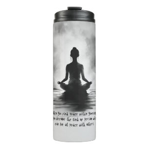 Bouteilles Isothermes Professeur de méditation de yoga Pose du lotus Pei
