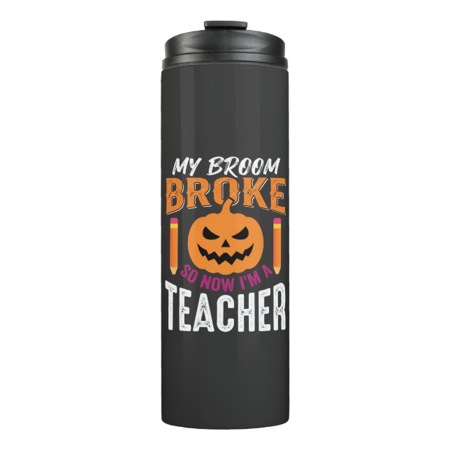 Bouteilles Isothermes Professeur d'Halloween Balai Cassa Citrouille Conc (Devant)