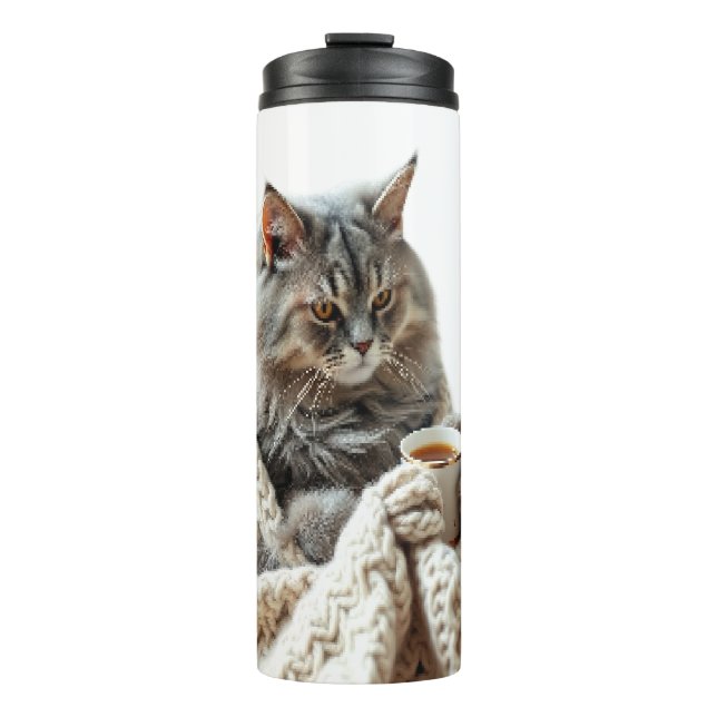 Bouteilles Isothermes Profitez du thé d'hiver de chat (Devant)