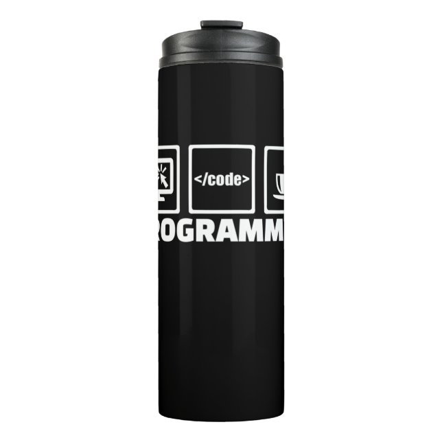 Bouteilles Isothermes Programmeur Écrire Code Et Boire Café (Devant)