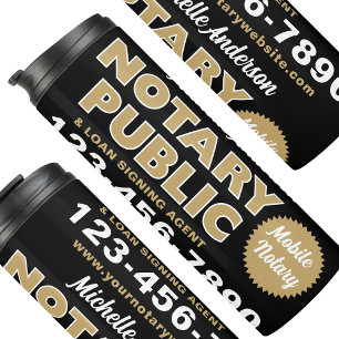 Bouteilles Isothermes Promotionnels Mobile Notaire Public Gold Black Tra