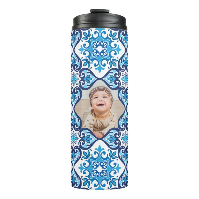 Bouteilles Isothermes Propre image, Azulejos bleus et blancs  (Devant)