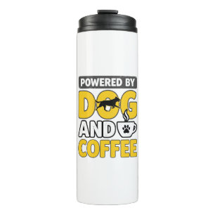 Bouteilles Isothermes Propulsé par le chien et le café Vintage Shirt Des