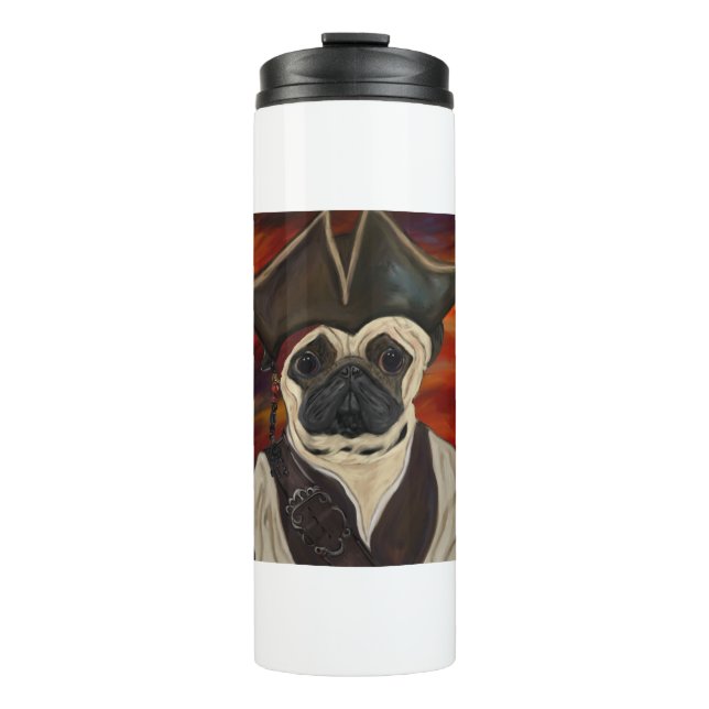 Bouteilles Isothermes Pug Pirate (Devant)