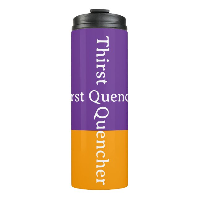 Bouteilles Isothermes Quench Thirst Orange Violet   (Devant)