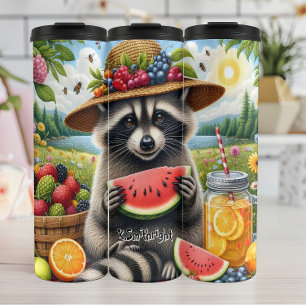 Bouteilles Isothermes Raccoon d'été avec pastèque
