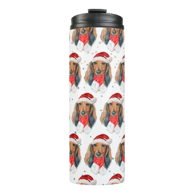 Bouteilles Isothermes Race de chien Dachshund Noël (Devant)