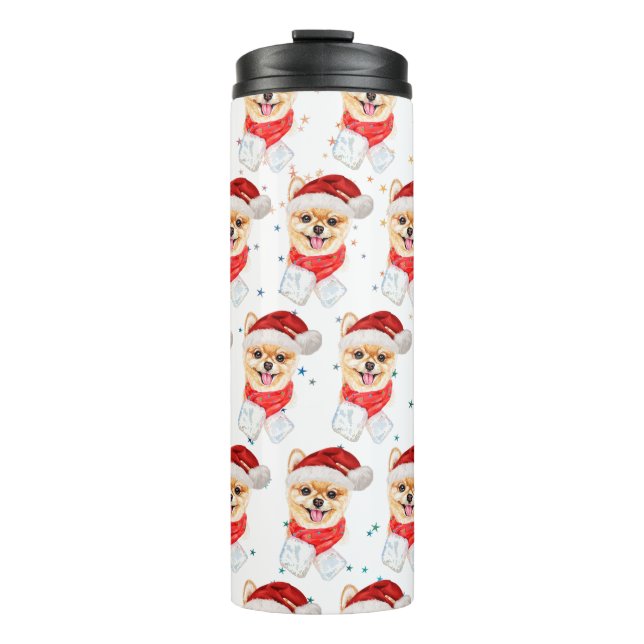 Bouteilles Isothermes Races de chiens Poméranie Étoiles de Noël (Devant)