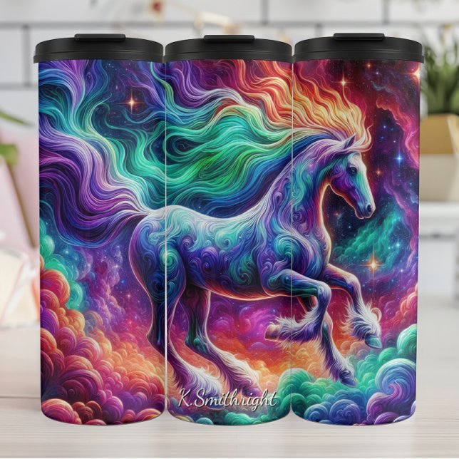 Bouteilles Isothermes Rainbow Cosmic Horse Flowing Mane (Créateur téléchargé)