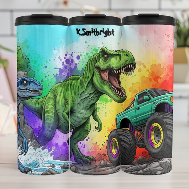 Bouteilles Isothermes Rainbow Dinosaurs Monster Truck Action (Créateur téléchargé)