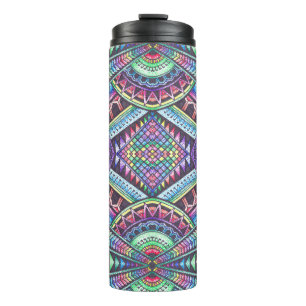 Bouteilles Isothermes Rainbow Kaleidoscope Mandala Art Motif Abstrait