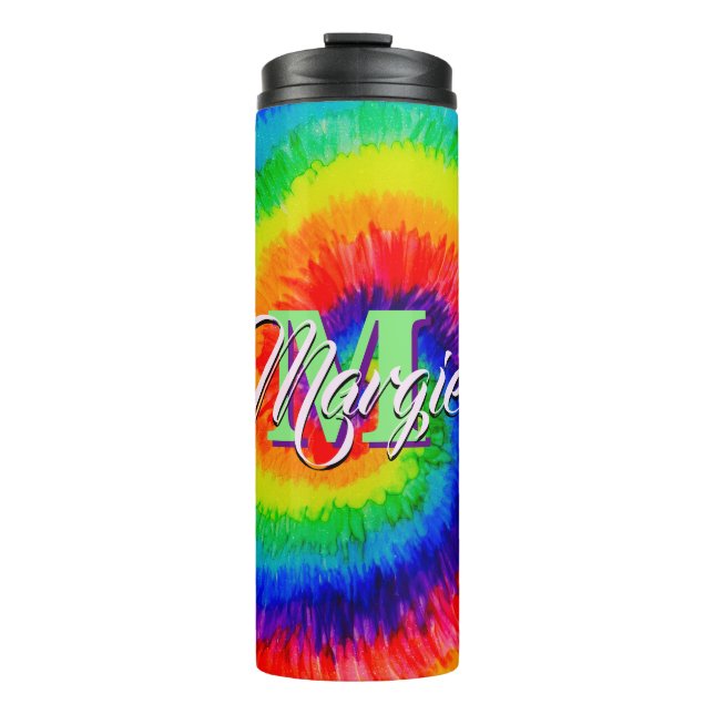 Bouteilles Isothermes Rainbow Tie-Dye Alcohol Ink (Devant)