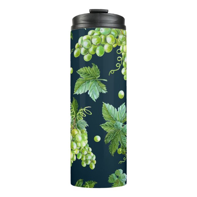 Bouteilles Isothermes Raisin vert : Aquarelle Motif foncé (Devant)