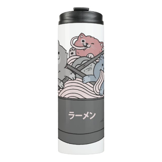 Bouteilles Isothermes Ramen de chat mignon (Devant)