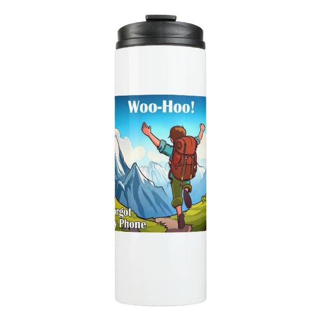 Bouteilles Isothermes Randonnée Woo-Hoo a oublié mon téléphone (Devant)