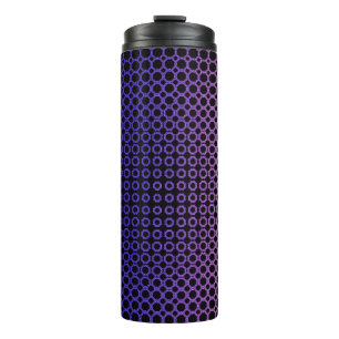 Bouteilles Isothermes Rayonnement Géométrique : Mandala Tech d'Indigo à