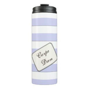 Bouteilles Isothermes Rayures bleues en pastel sur toute couleur tout