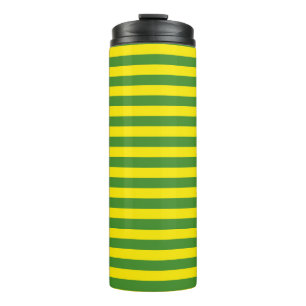 Bouteilles Isothermes Rayures jaune et verte