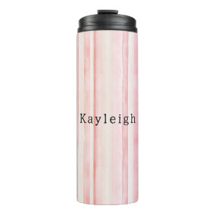 Bouteilles Isothermes Rayures Rose Fillettes