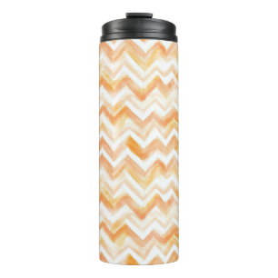 Bouteilles Isothermes Rayures Zigzag Orange Blanc Pêche