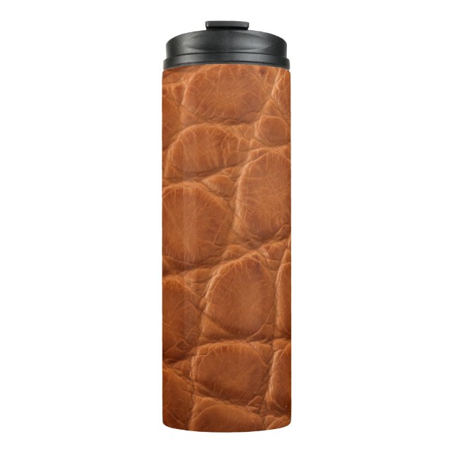 Bouteilles Isothermes Real genuine tan brown alligator leather texture,  (Devant)