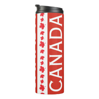 Bouteilles Isothermes Red and White Canada Tumbler – Maple Leaf Pattern