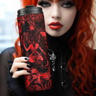 Bouteilles Isothermes Red Devil Witchy gothique victorien goth Baphomet