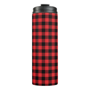 Bouteilles Isothermes Red Flannel Buffalo Check Motif