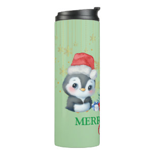Bouteilles Isothermes Red Green Penguin Père Noël Joyeux Noël Party