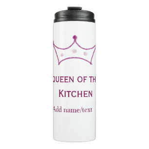 Bouteilles Isothermes reine de cuisine couronne mauve cuisiner nom chef