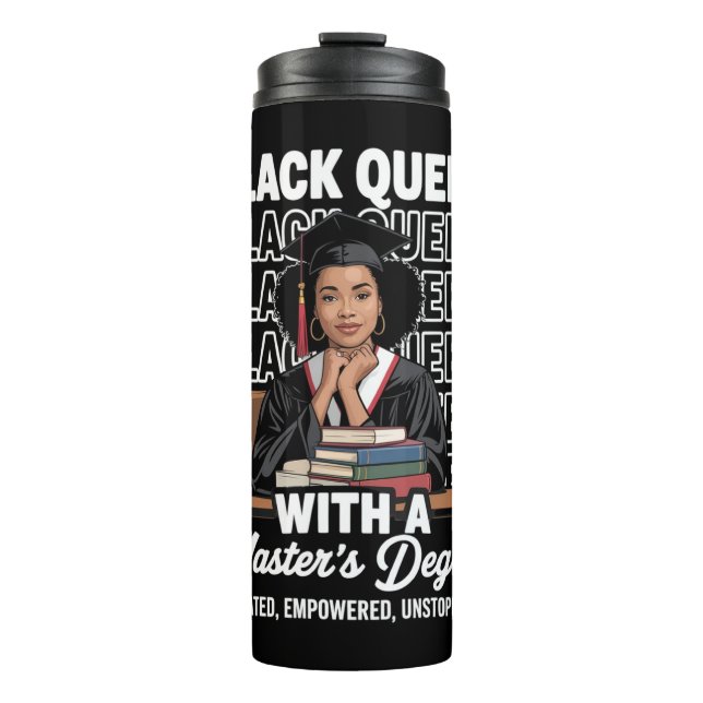 Bouteilles Isothermes Reine Noire Diplômée Master Éduquée  (Devant)