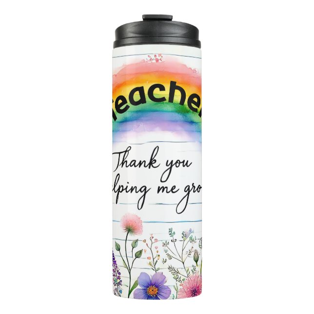 Bouteilles Isothermes Remerciement Mignon Pour Enseignant (Devant)