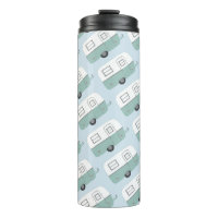 Remorque de Camper vintage en bleu