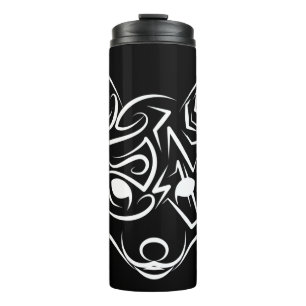 Bouteilles Isothermes Renard tribal noir et blanc