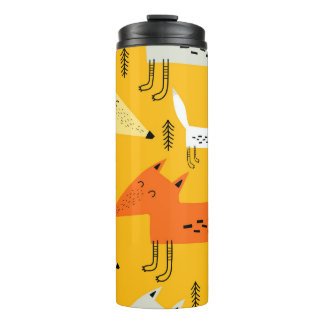 Bouteilles Isothermes Renards de dessin : Conception neutre colorée